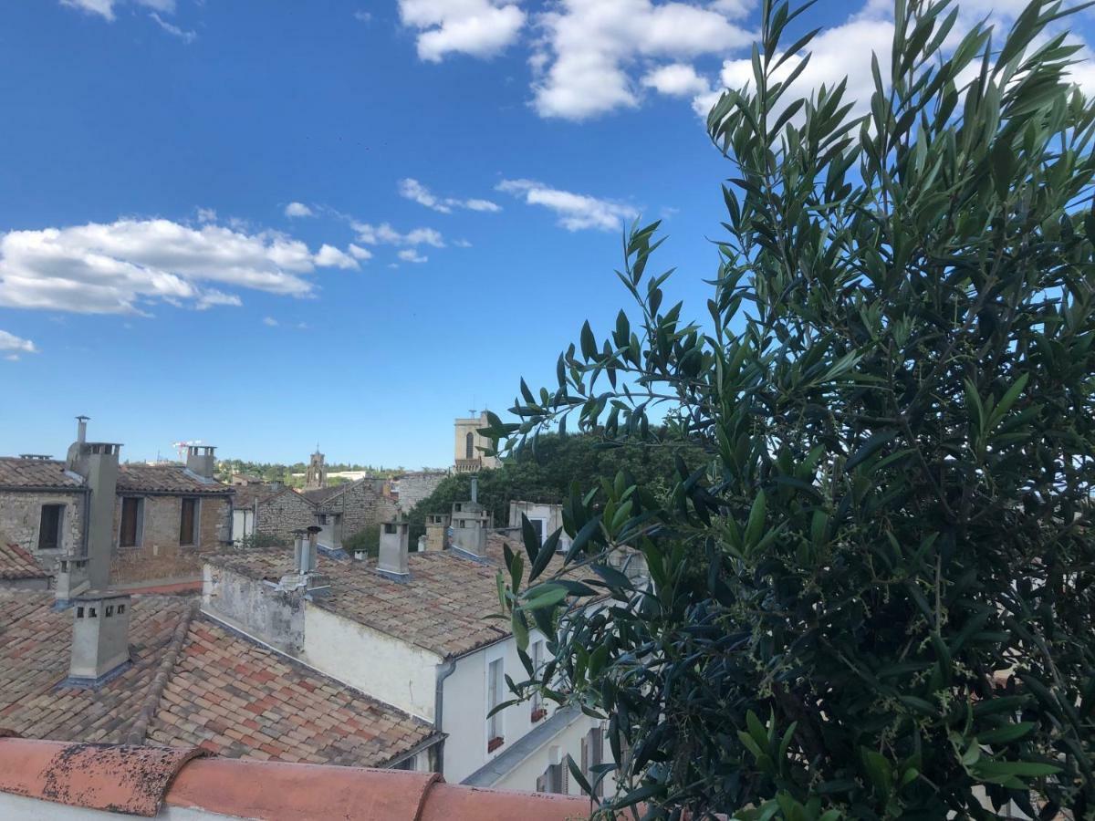Appartement Avec Terrasse Panoramique Au Coeur De Nîmes Exterior foto